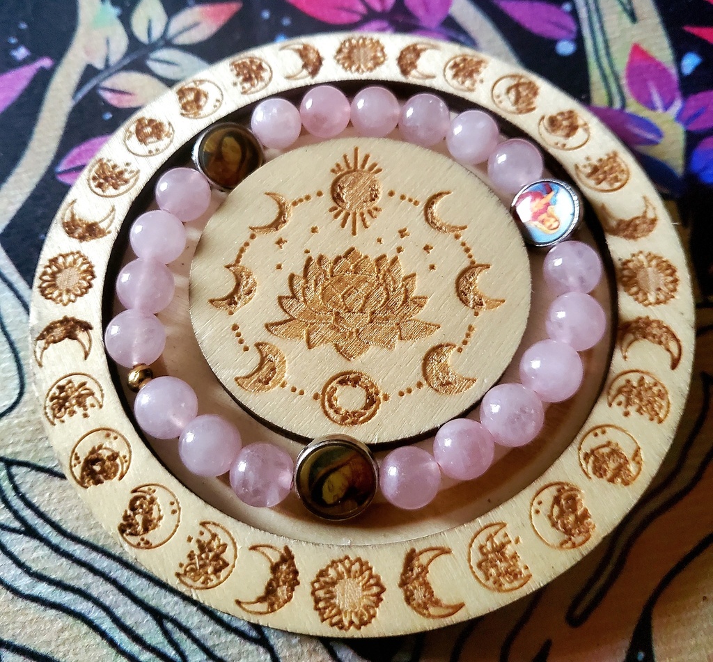 Bracelet spirituel Quartz rose 