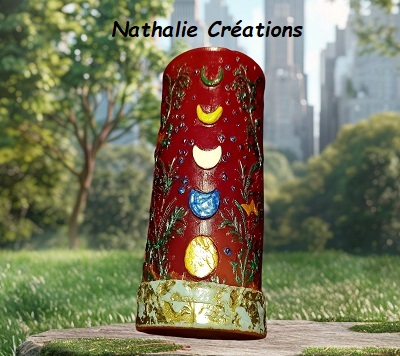 Bougie pilier lunaire