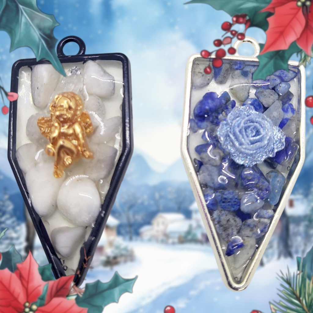 Pendentif minéraux