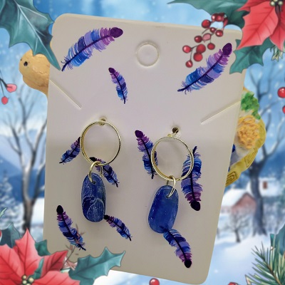 Boucle d'oreille Cyanite