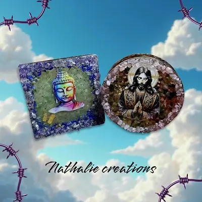 Support énergétique minéraux bouddha et univers divine