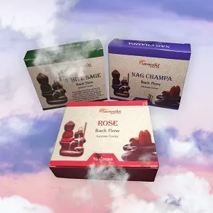 Encens cône reflux support cascade