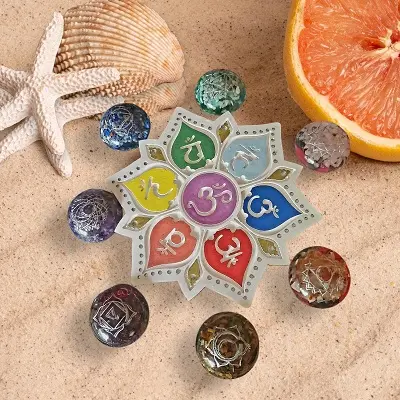 Palet chakra minéraux