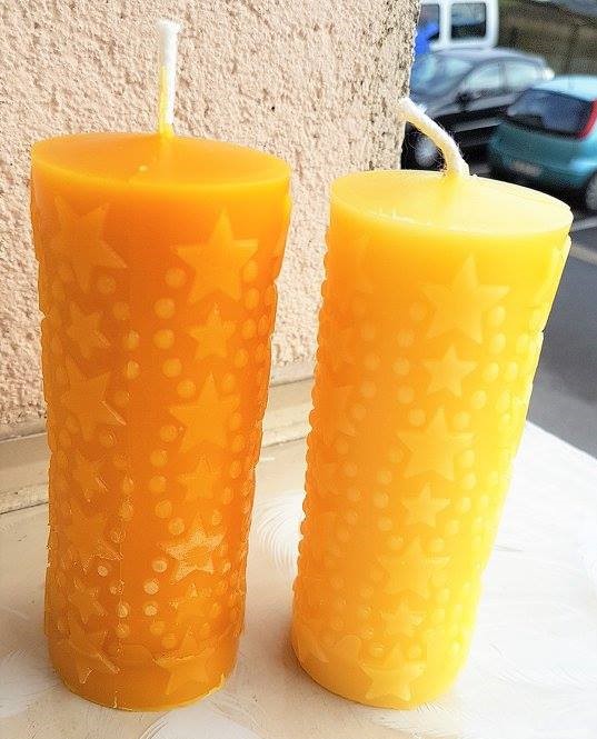 Bougie pilier étoile