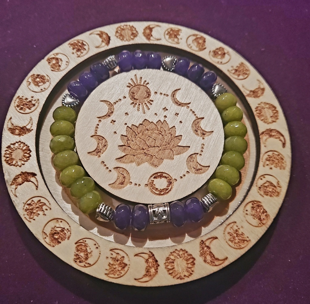 Bracelet péridot Kunzite