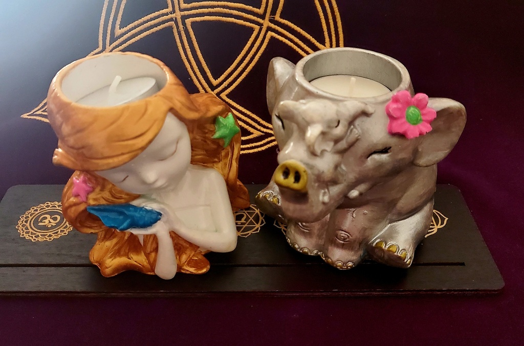 Support chauffe plat siréne-éléphant