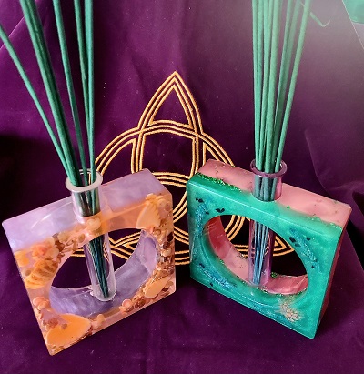 Support encens résine 