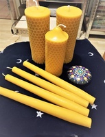 Bougie pilier cire d'abeille