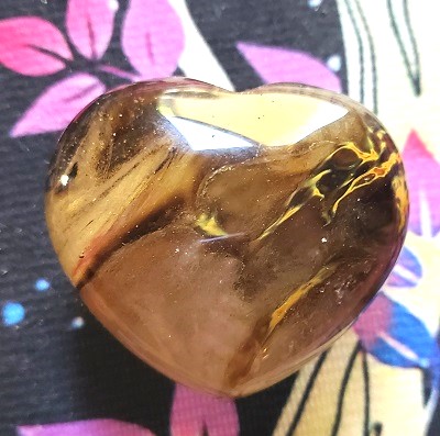 Coeur Quartz cerise 