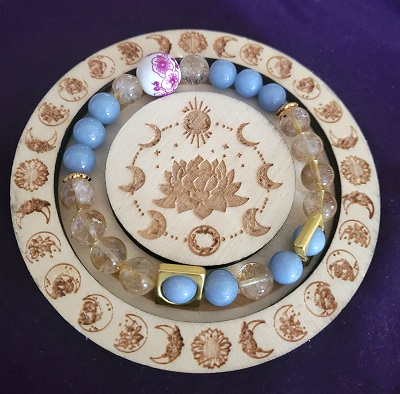 Bracelet spirituel Angélite citrine