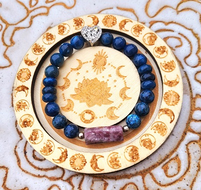 Bracelet lépidolite 