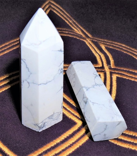 Bâtons Howlite blanche