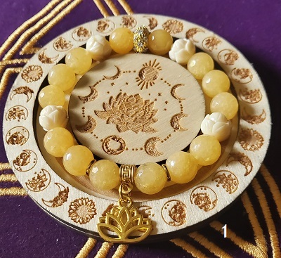 Bracelet nacre citrine,jade