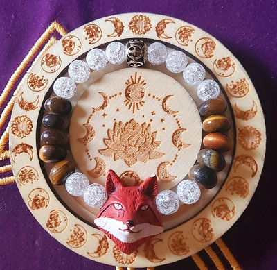 Bracelet tête de renard minéraux 