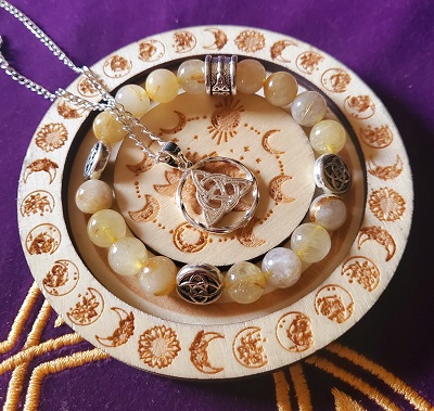 Parure Triskel citrine
