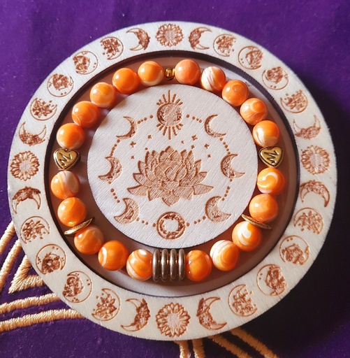 Bracelet Agate orange