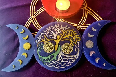 Support fleur de vie lunaire