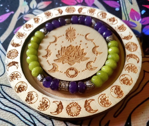 Bracelet Péridot Kunzite