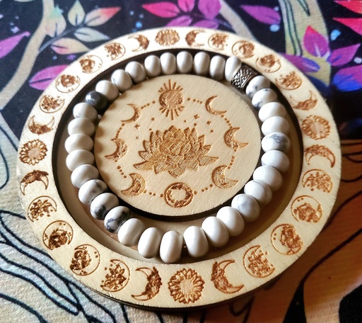 Bracelet Howlite blanche