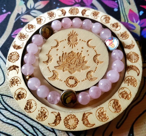 Bracelet spirituel Quartz rose 