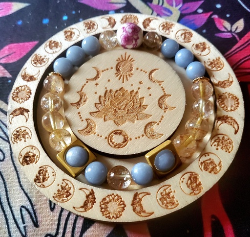 Bracelet Angélite citrine