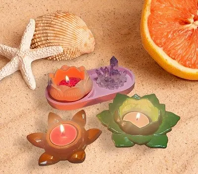 Support chauffe plat lotus 